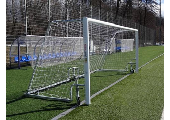 Ворота мобильные для мини-футбола алюминиевые c колесами, 3х2х2 м, SpW-AG-300-4Z